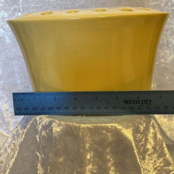 Southern Living at Home yellow ceramic oval flower frog. - Picture 6 of 6